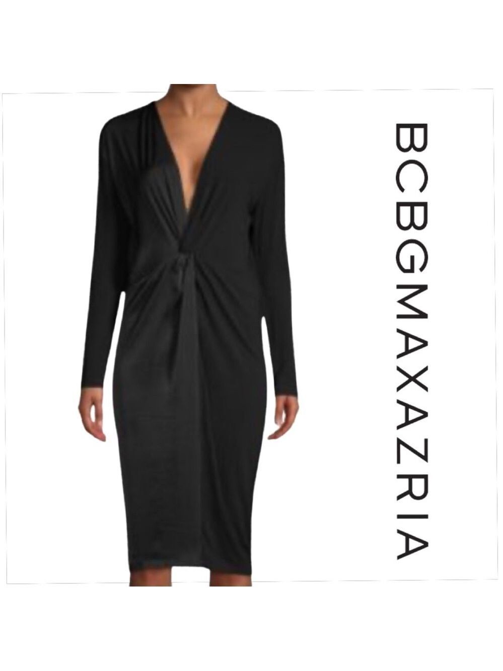 NWT $179 BCBG Black Jersey Knit Dress